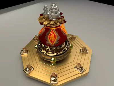 Chinese money bag 3D model