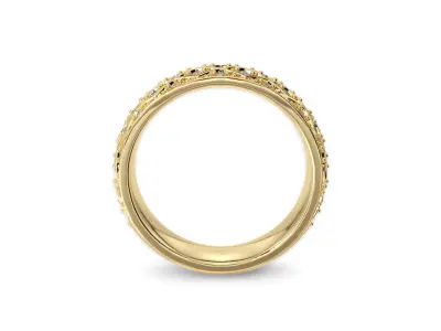 wedding ring with diamonds 3D print model