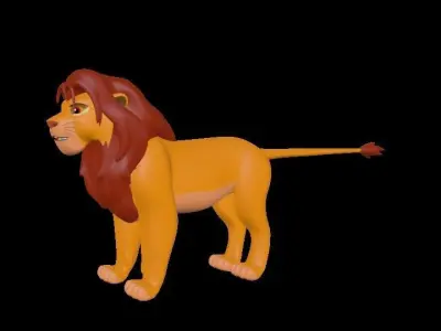 Simba Lion King Low-poly 3D model