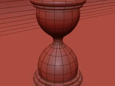 Hourglass 04 Low-poly 3D model