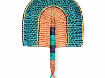 African Handwoven Fan 24 3D model