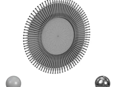 Belle Mahogany Mirror 3D model
