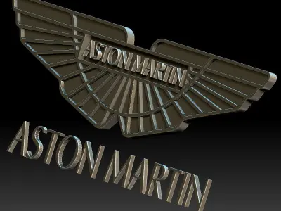 Aston Martin car logo 3D print model