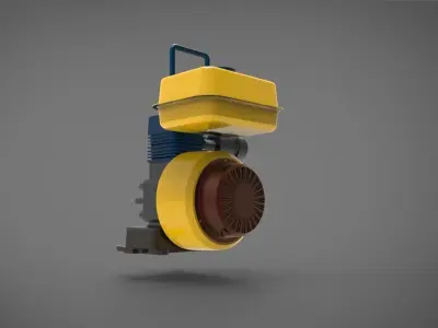 Yanmar gasoline engine 3D print model