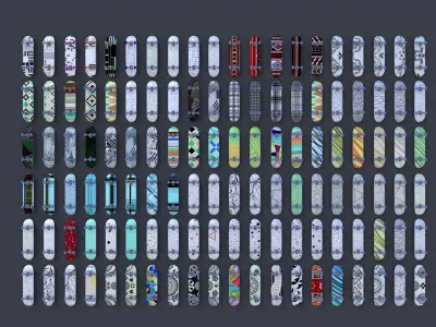 Skateboard Ramps Park Mega pack Game Asset Collection Low-poly 3D model