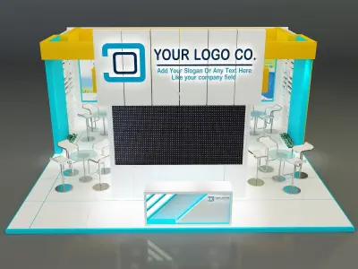 Booth Exhibition Stand a164 3D model