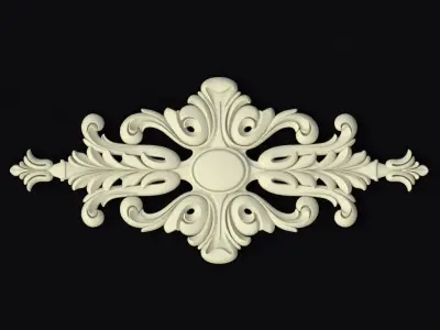 Central decor ornament for furniture 3D model 332