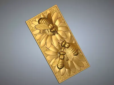 bees frame 3D print model