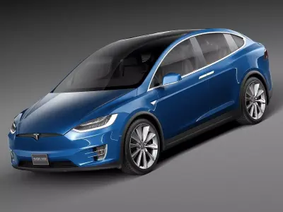 Tesla Model X 2017 3D model purchase