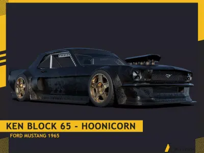 KEN BLOCK 65 HOONICORN Low-poly 3D model
