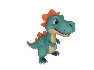 Cute Dino Low-poly 3D model