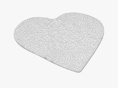 Green Heart rug 3D model