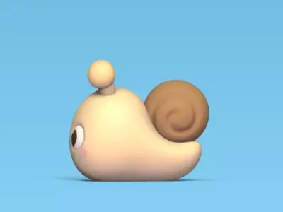 Round Snail 3D print model