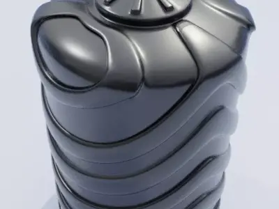 plastic water tank modern shaped Low-poly 3D model