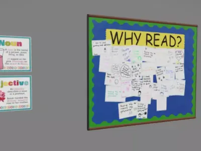 School Boards Low-poly 3D model buy
