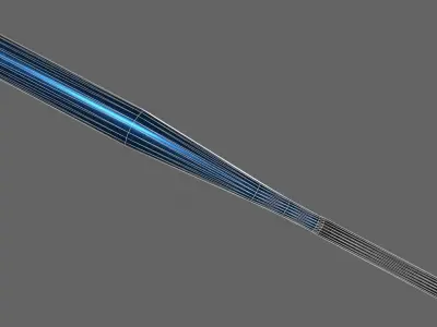 PBR Baseball Bat Blue Low-poly 3D model