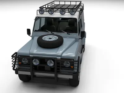 Land Rover Defender 110 Utility Station Wagon w interior 3D model