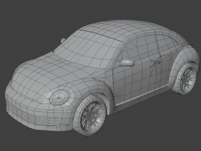 Compact Car Generic Low-poly 3D model