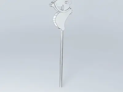 Seahorse on stick Free 3D model