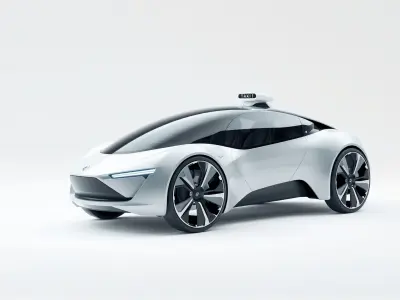 Futuristic Flying Taxi Concept Car 3D Model Low-poly 3D model