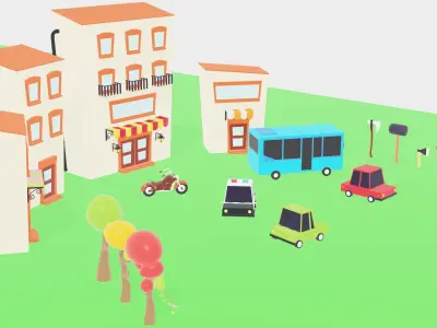 Mixed Small Pack - Low Poly Assets Low-poly 3D model Low-poly 3D model