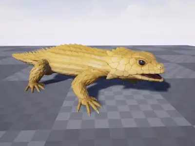 Sand Armadillo lizard  Low-poly 3D model