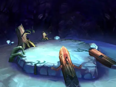 Game Low Model - Snow White Curses Forest 02 3D model