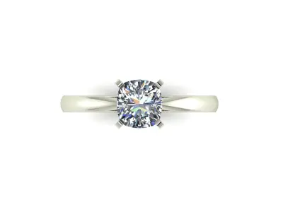 Solitaire Diamond Engagement Ring R4 3D print model