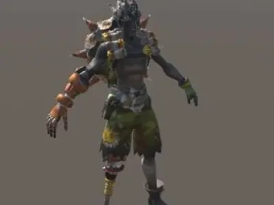 Junkrat from Overwatch Free low-poly 3D model
