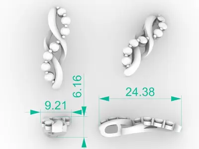 Radiant Infinity Diamond Pendant Necklace  3D print model