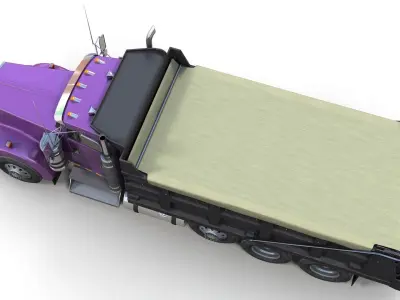 Kenworth dump truck Low-poly 3D model