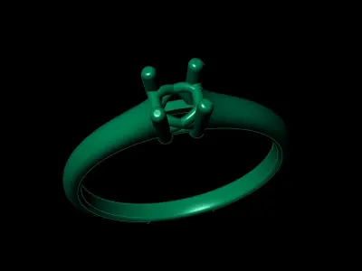 Engagement X ring printable model 3D print model