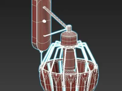 bra-ambrella-light-traditional-tr5879 wall light with cage an... 3D model