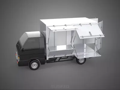 MITSUBISHI COLT L300 PICKUP BOX TRUCK CARGO FREIGHT CUBE VAN CAR 3D model