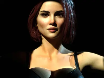 Detailed Realistic Girl Rigged Model Unreal Engine Ready - Hazel Low-poly 3D model