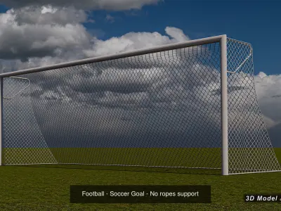 Football-Soccer Goals - FIFA Standard Dimensions 3D Model Pack
