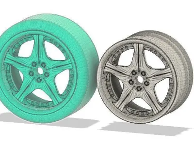 12MM HEX RC Wheels Leon Hardiritt Orden with and without tires 3D print model