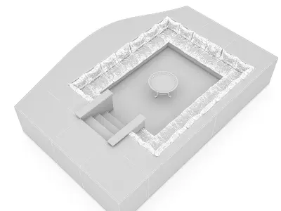 3D arden decorative fire pit model Low-poly 3D model