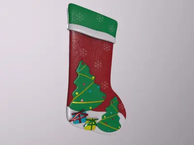 Christmas Decor Hanging Sock E 3D model