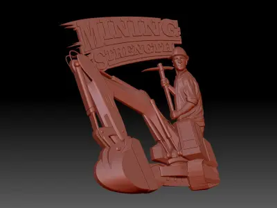 Excavator 3D print model