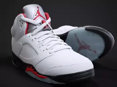 Air Jordan 5-retro sneaker 3 Low-poly 3D model