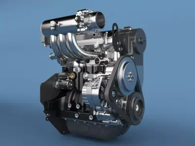 engine john deere gator 3D model