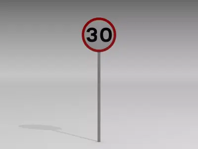 30 Speed limit 3D model