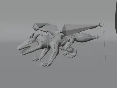 Komodo Dragon Low-poly 3D model