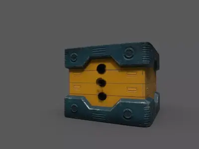 Scifi Power Supplier Box Free low-poly 3D model