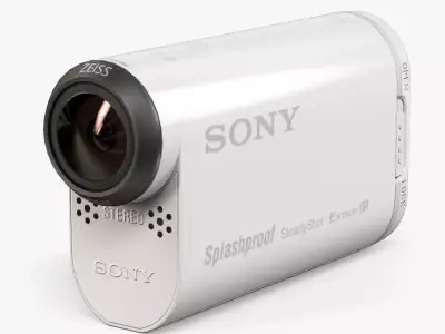 Sony HDR-AS200V action camera Low-poly 3D model
