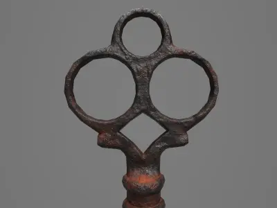 Iron Key - PBR Low-poly 3D model