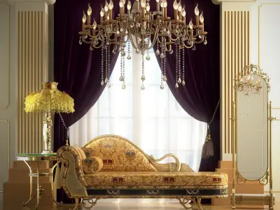 classic interior  Free 3D model