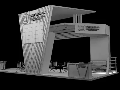 Booth Exhibition Stand a629 3D model
