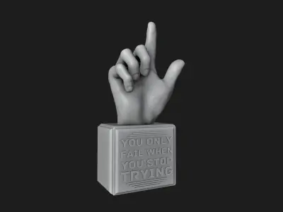 Hand Sign Motivational Reminders Pack 3D print model